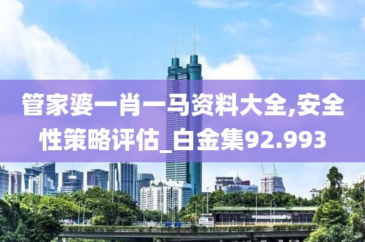 管家婆一肖一马资料大全,安全性策略评估_白金集92.993