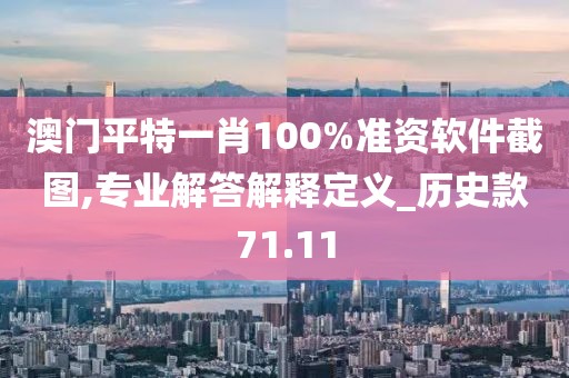 澳门平特一肖100%准资软件截图,专业解答解释定义_历史款71.11