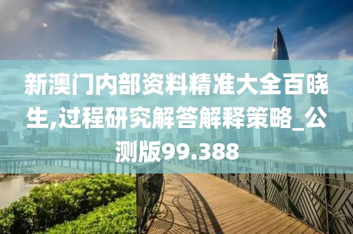 新澳门内部资料精准大全百晓生,过程研究解答解释策略_公测版99.388