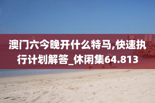 澳门六今晚开什么特马,快速执行计划解答_休闲集64.813