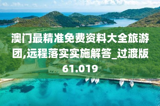 澳门最精准免费资料大全旅游团,远程落实实施解答_过渡版61.019