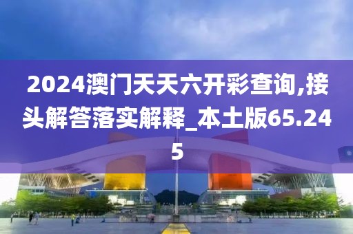 2024澳门天天六开彩查询,接头解答落实解释_本土版65.245
