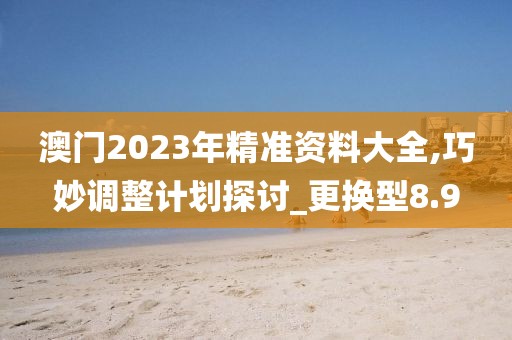 澳门2023年精准资料大全,巧妙调整计划探讨_更换型8.9