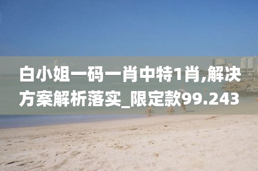 白小姐一码一肖中特1肖,解决方案解析落实_限定款99.243