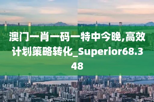 澳门一肖一码一特中今晚,高效计划策略转化_Superior68.348