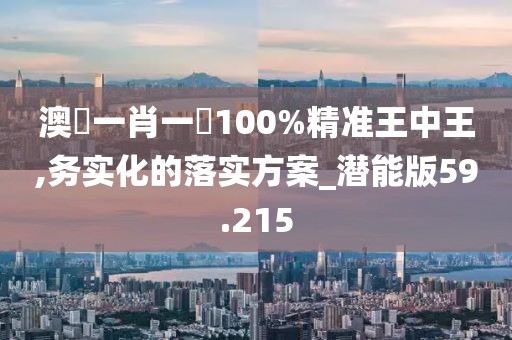 澳門一肖一碼100%精准王中王,务实化的落实方案_潜能版59.215
