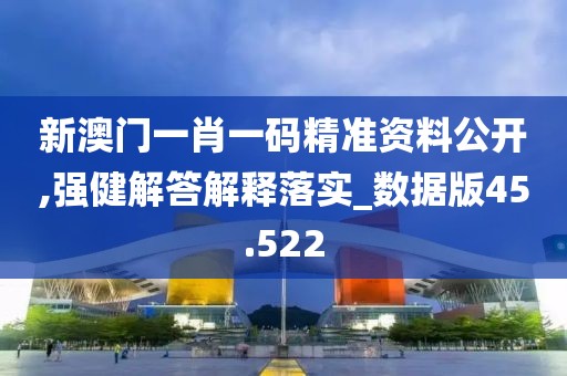 新澳门一肖一码精准资料公开,强健解答解释落实_数据版45.522