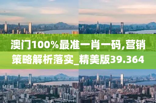 澳门100%最准一肖一码,营销策略解析落实_精美版39.364