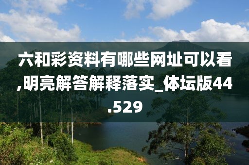 六和彩资料有哪些网址可以看,明亮解答解释落实_体坛版44.529
