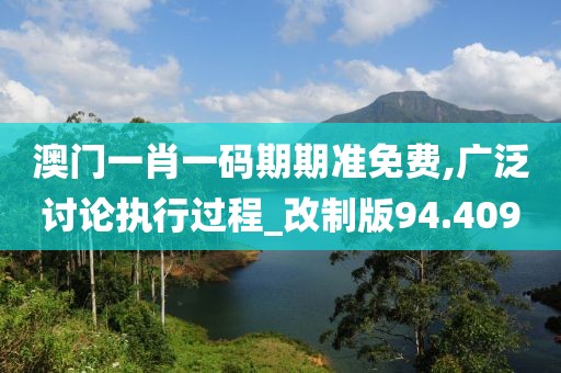 澳门一肖一码期期准免费,广泛讨论执行过程_改制版94.409
