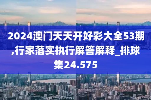 2024澳门天天开好彩大全53期,行家落实执行解答解释_排球集24.575