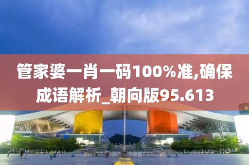 管家婆一肖一码100%准,确保成语解析_朝向版95.613