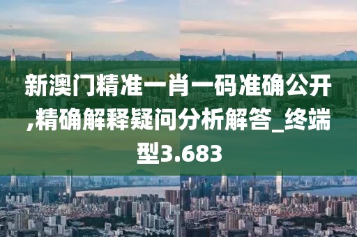 新澳门精准一肖一码准确公开,精确解释疑问分析解答_终端型3.683