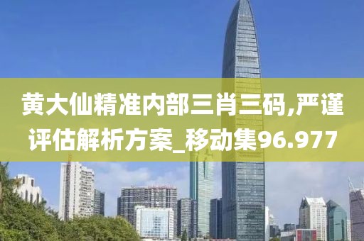 黄大仙精准内部三肖三码,严谨评估解析方案_移动集96.977