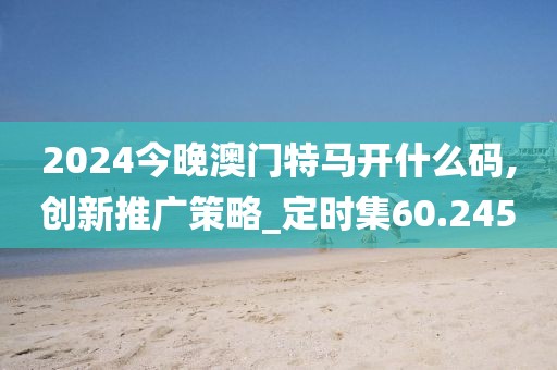 2024今晚澳门特马开什么码,创新推广策略_定时集60.245