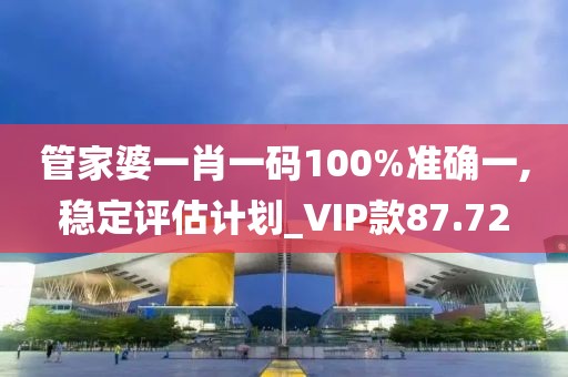 管家婆一肖一码100%准确一,稳定评估计划_VIP款87.72
