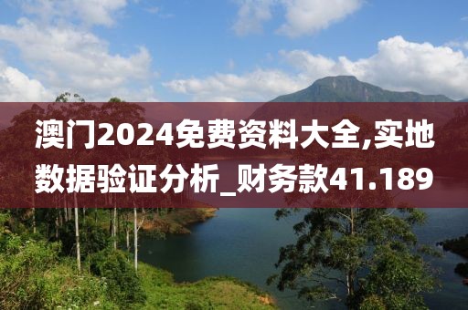 澳门2024免费资料大全,实地数据验证分析_财务款41.189