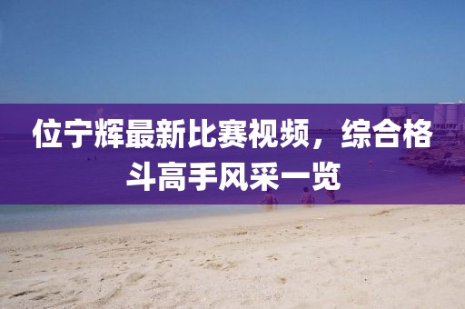位宁辉最新比赛视频，综合格斗高手风采一览