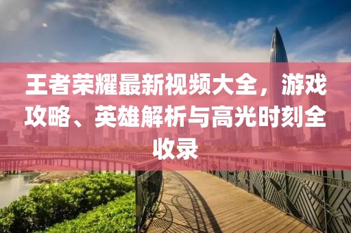 王者荣耀最新视频大全，游戏攻略、英雄解析与高光时刻全收录