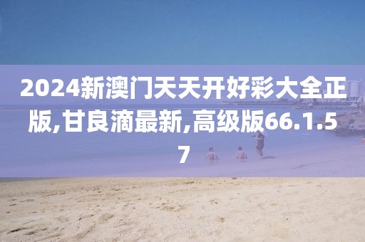 2024新澳门天天开好彩大全正版,甘良滴最新,高级版66.1.57
