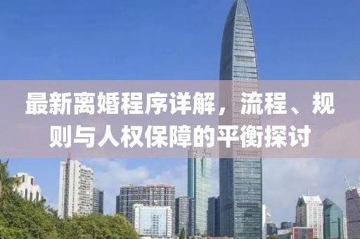 最新离婚程序详解，流程、规则与人权保障的平衡探讨